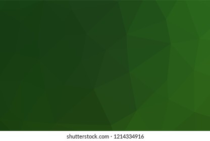 Light Green vector abstract mosaic pattern. Triangular geometric sample with gradient.  The polygonal design can be used for your web site.