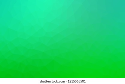 Light Green vector abstract mosaic backdrop. Polygonal abstract illustration with gradient. Polygonal design for your web site.
