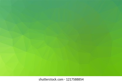 Light Green vector abstract mosaic backdrop. Shining illustration, which consist of triangles. The textured pattern can be used for background.