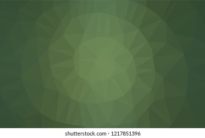 Light Green vector abstract mosaic background. Shining illustration, which consist of triangles. A completely new template for your business design.