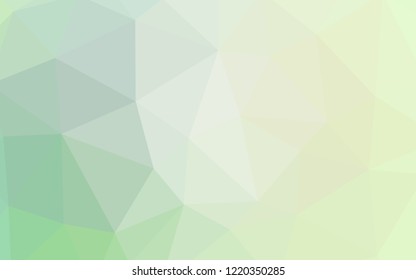 Light Green vector abstract mosaic background. Colorful illustration in abstract style with triangles. Brand new style for your business design.