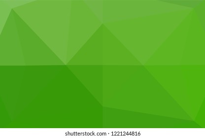 Light Green vector abstract mosaic pattern. Shining illustration, which consist of triangles. Triangular pattern for your business design.