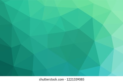 Light Green vector abstract mosaic backdrop. Colorful abstract illustration with gradient. A completely new template for your business design.