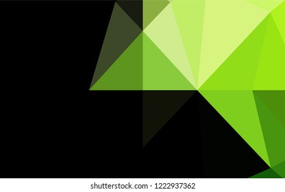 Light Green vector abstract mosaic pattern. Shining illustration, which consist of triangles. A completely new template for your business design.