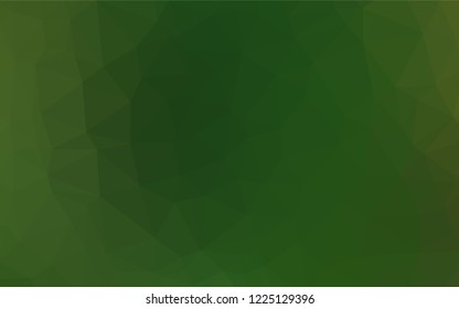 Light Green vector abstract mosaic pattern. Colorful illustration in abstract style with gradient. The best triangular design for your business.