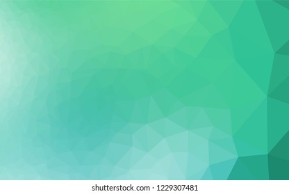 Light Green vector abstract mosaic pattern. Creative geometric illustration in Origami style with gradient. The best triangular design for your business.