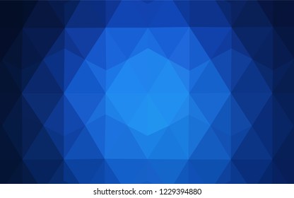 Light Green vector abstract mosaic backdrop. Triangular geometric sample with gradient.  Completely new template for your banner.