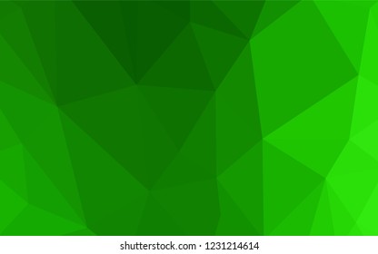 Light Green vector abstract mosaic background. Creative geometric illustration in Origami style with gradient. Textured pattern for your backgrounds.