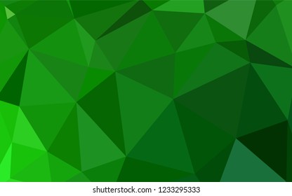 Light Green vector abstract mosaic pattern. A completely new color illustration in a polygonal style. New template for your brand book.