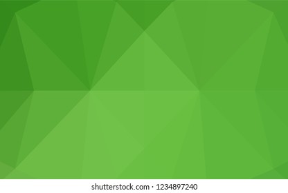 Light Green vector abstract mosaic background. Colorful abstract illustration with gradient. Triangular pattern for your business design.