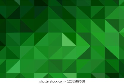 Light Green vector abstract mosaic background. Colorful abstract illustration with triangles. A completely new design for your leaflet.