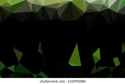 Light Green vector abstract mosaic pattern. Shining illustration, which consist of triangles. Brand new style for your business design.