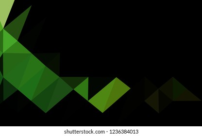 Light Green vector abstract mosaic background. Shining illustration, which consist of triangles. Completely new template for your business design.