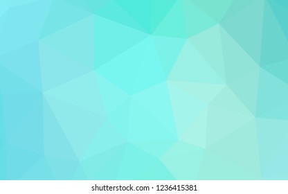 Light Green vector abstract mosaic pattern. Geometric illustration in Origami style with gradient.  Polygonal design for your web site.