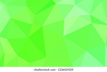 Light Green vector abstract mosaic pattern. Colorful illustration in abstract style with triangles. Textured pattern for your backgrounds.