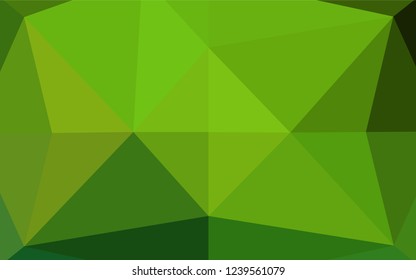Light Green vector abstract mosaic pattern. Shining illustration, which consist of triangles. A completely new template for your business design.