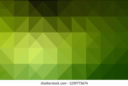 Light Green vector abstract mosaic pattern. Creative geometric illustration in Origami style with gradient. Polygonal design for your web site.