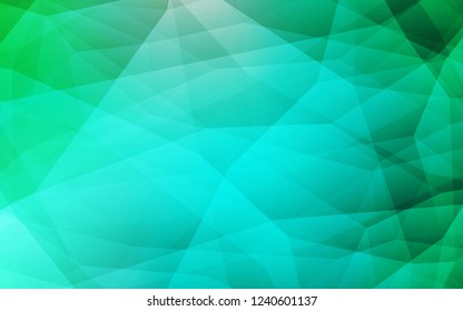Light Green vector abstract mosaic background. Colorful illustration in polygonal style with gradient. Brand new style for your business design.