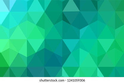 Light Green vector abstract mosaic backdrop. Elegant bright polygonal illustration with gradient. Completely new template for your banner.
