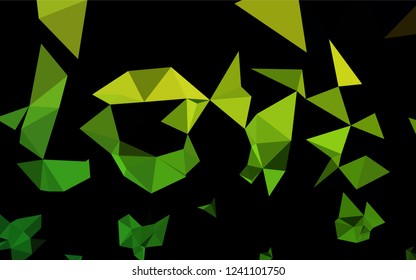 Light Green vector abstract mosaic backdrop. Shining colored illustration in a Brand new style. Triangular pattern for your business design.