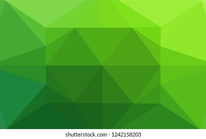 Light Green vector abstract mosaic background. Shining colored illustration in a Brand new style. The polygonal design can be used for your web site.