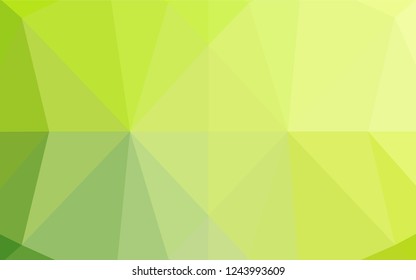 Light Green vector abstract mosaic pattern. Colorful illustration in abstract style with gradient. The best triangular design for your business.