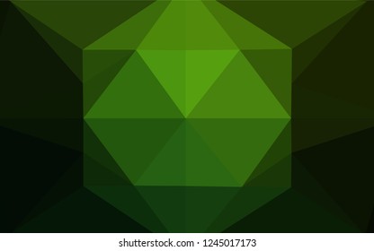 Light Green vector abstract mosaic backdrop. Creative geometric illustration in Origami style with gradient. A completely new design for your business.