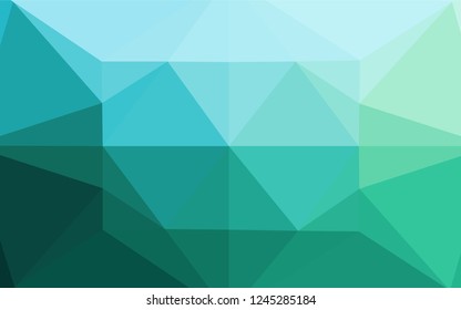 Light Green vector abstract mosaic backdrop. Colorful illustration in abstract style with gradient. The polygonal design can be used for your web site.