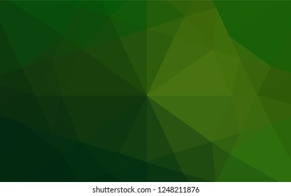 Light Green vector abstract mosaic background. Geometric illustration in Origami style with gradient.  Brand new design for your business.