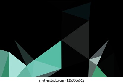 Light Green vector abstract mosaic background. A completely new color illustration in a vague style. The best triangular design for your business.