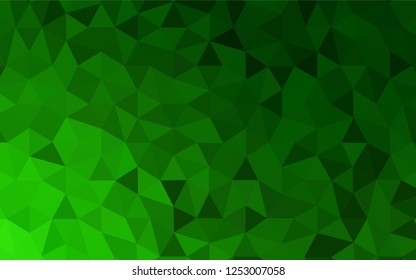 Light Green vector abstract mosaic backdrop. Modern abstract illustration with triangles. Brand new style for your business design.