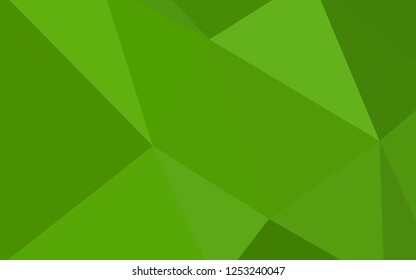 Light Green vector abstract mosaic pattern. Shining colorful illustration with triangles. A new texture for your web site.