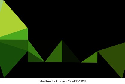 Light Green vector abstract mosaic background. A vague abstract illustration with gradient. The best triangular design for your business.