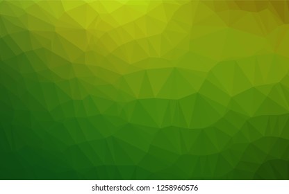 Light Green vector abstract mosaic pattern. Triangular geometric sample with gradient.  The elegant pattern can be used as part of a brand book.