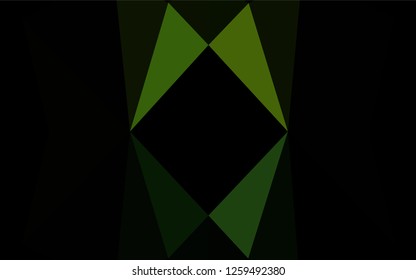 Light Green vector abstract mosaic backdrop. A sample with polygonal shapes. The best triangular design for your business.