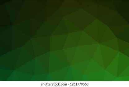 Light Green vector abstract mosaic backdrop. Glitter abstract illustration with an elegant design. The best triangular design for your business.