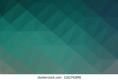 Light Green vector abstract mosaic background. An elegant bright illustration with gradient. Triangular pattern for your business design.