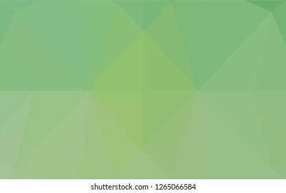 Light Green vector abstract mosaic background. Colorful illustration in abstract style with gradient. The best triangular design for your business.