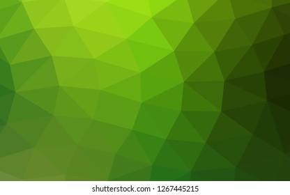 Light Green vector abstract mosaic abstract mosaic. Triangular geometric sample with gradient.  The polygonal design can be used for your web site.