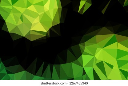 Light Green vector abstract mosaic backdrop. Shining illustration, which consist of triangles. A completely new design for your business.