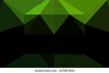 Light Green vector abstract mosaic backdrop. Triangular geometric sample with gradient.  The completely new template can be used for your brand book.