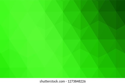 Light Green vector abstract mosaic backdrop. Colorful illustration in abstract style with triangles. A completely new design for your leaflet.