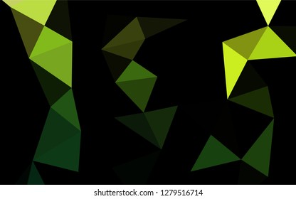 Light Green vector abstract mosaic pattern. Shining illustration, which consist of triangles. Brand new design for your business.