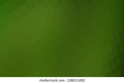Light Green vector abstract mosaic backdrop. Colorful illustration in Origami style with gradient.  Textured pattern for background.