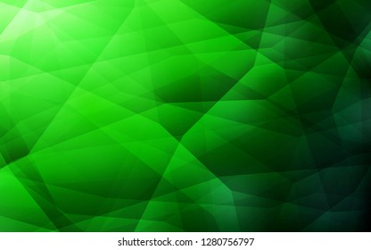 Light Green vector abstract mosaic pattern. Colorful illustration in abstract style with triangles. A new texture for your web site.