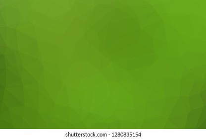 Light Green vector abstract mosaic backdrop. Modern geometrical abstract illustration with gradient. Triangular pattern for your business design.
