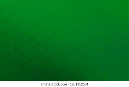 Light Green vector abstract mosaic background. A completely new color illustration in a vague style. Triangular pattern for your business design.