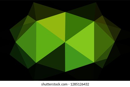 Light Green vector abstract mosaic backdrop. Creative geometric illustration in Origami style with gradient. A completely new template for your business design.