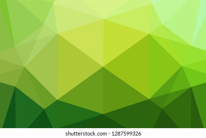 Light Green vector abstract mosaic backdrop. Shining illustration, which consist of triangles. A completely new design for your business.