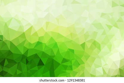 Light Green vector abstract mosaic backdrop. Colorful abstract illustration with triangles. Template for cell phone's backgrounds.